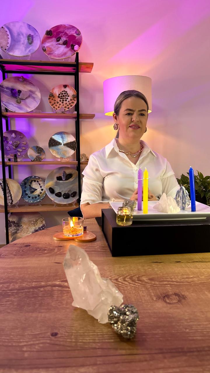 Velas acesas durante o processo energético